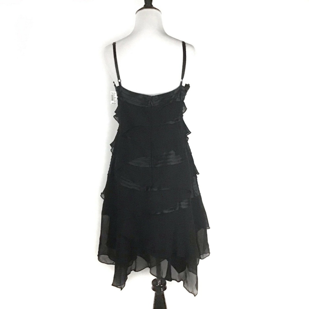 BCBGMaxAzria 100% Silk Tiered Dress Large NWT! - Picture 5 of 8